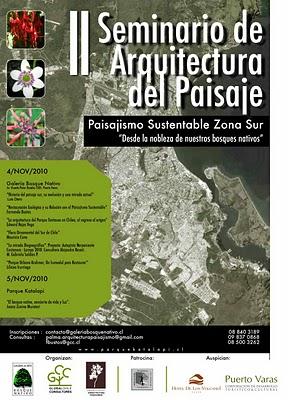 II SEMINARIO DE ARQUITECTURA DE PAISAJE: PAISAJISMO SUSTENTABLE ZONA SUR