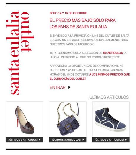 Outlet Santa Eulalia en Facebook