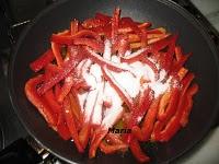 Philadelphia Duo con pimientos rojos confitados