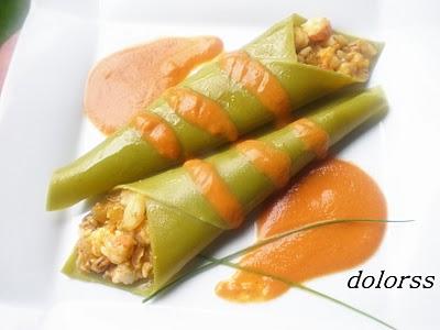 CUCURUCHOS DE MARISCO CON SALSA DE NÉCORAS