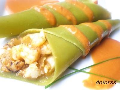 CUCURUCHOS DE MARISCO CON SALSA DE NÉCORAS