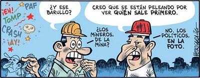 Los mineros chilenos, tragados por la tierra, son devueltos a la vida.