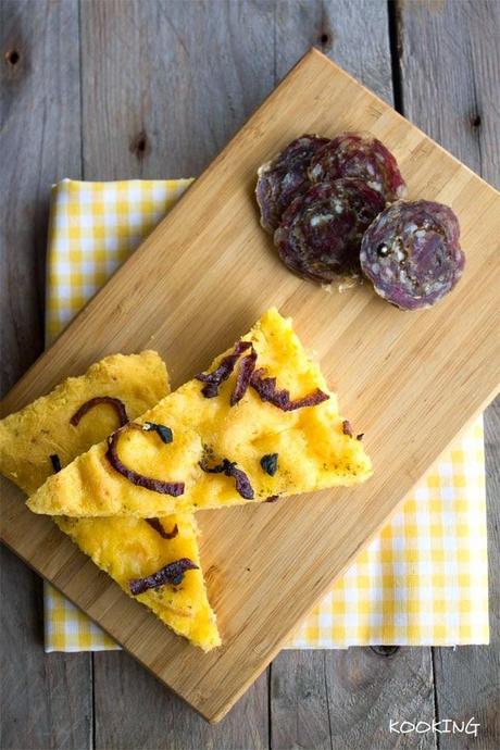 Focaccia de boniato sin gluten