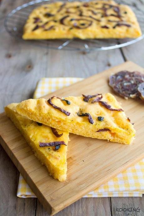 Focaccia de boniato sin gluten