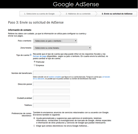 Tutorial: Activar AdSense en el blog