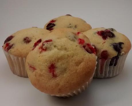 Magdalenas con arándanos.