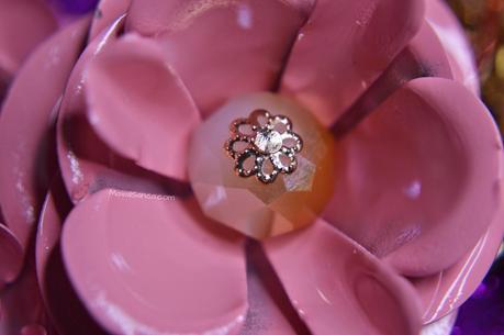 Collar de Flores rosas con cadena // Flowers Necklace with Chain