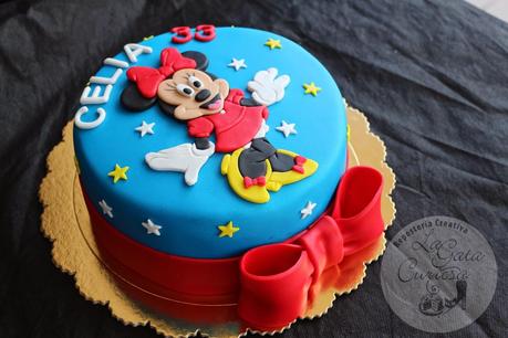 TARTA FONDANT MINNIE PARA CELIA