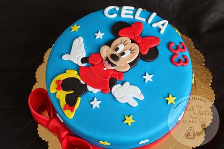 TARTA FONDANT MINNIE PARA CELIA