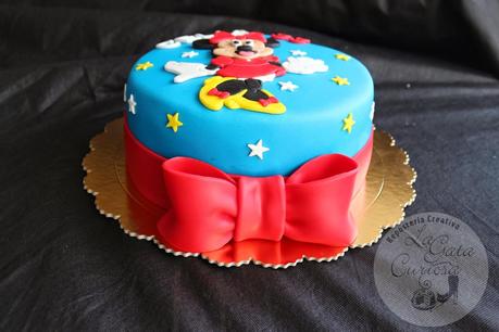 TARTA FONDANT MINNIE PARA CELIA