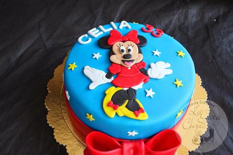 TARTA FONDANT MINNIE PARA CELIA