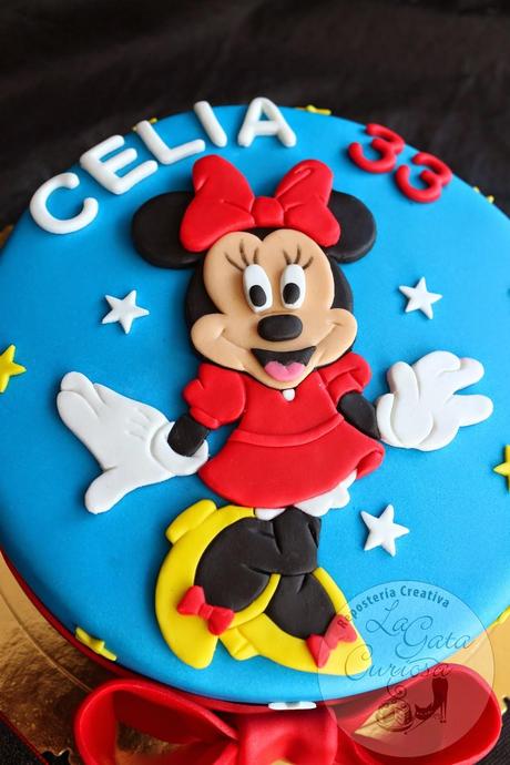 TARTA FONDANT MINNIE PARA CELIA