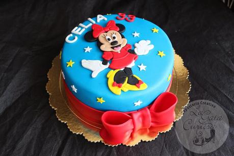 TARTA FONDANT MINNIE PARA CELIA