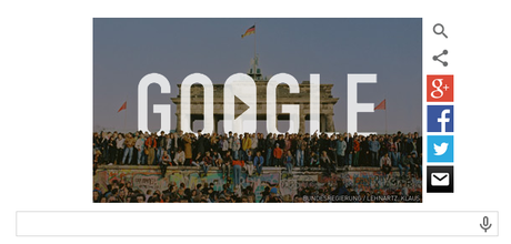 Doodle por el 25 aniversario de la caída del Muro de Berlín