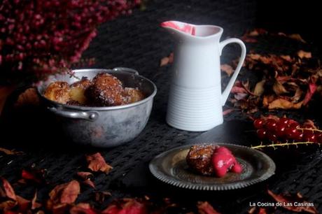 Buñuelos con Crema de Grosella