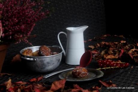 Buñuelos con Crema de Grosella