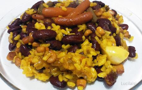 Potaje de alubias rojas con arror