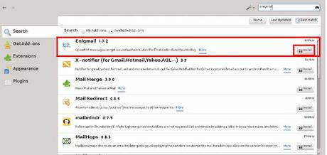 Thunderbird instalar Enigmail