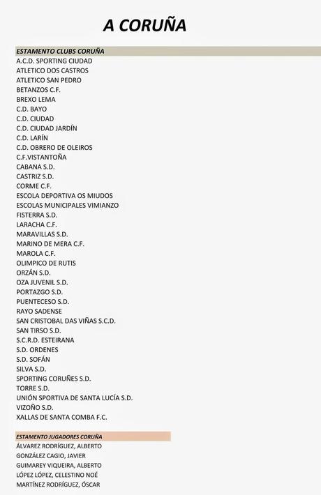 Elecciones F.G.F.: Candidatos definitivos a Asambleistas