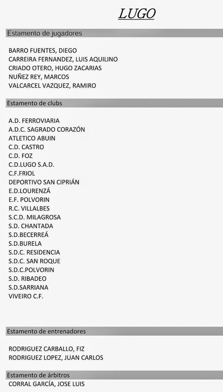Elecciones F.G.F.: Candidatos definitivos a Asambleistas