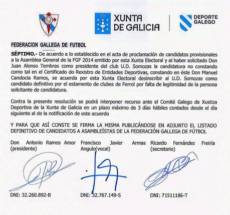 Elecciones F.G.F.: Candidatos definitivos a Asambleistas