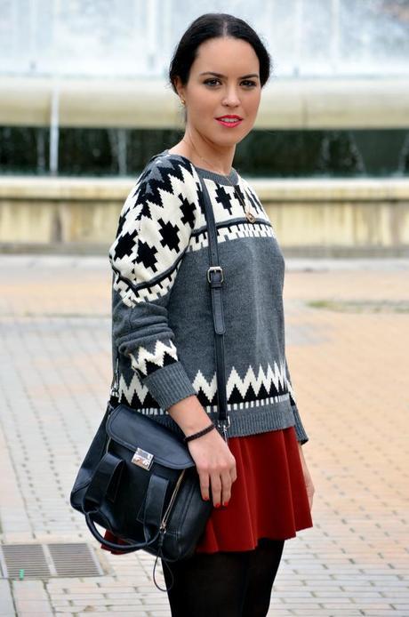 Outfit | Jacquard sweater