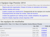 Liga Premier 2014 vista. integración equipos.