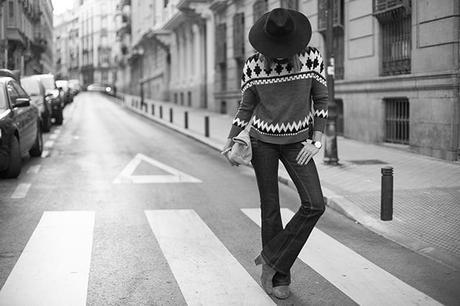 OUTFITS, alpine style, bell bottom jeans, isabel marant, hats, the lunch bag, bohochic style, suiteblanco, zara, elena estaun. cristina blanco, guiadeestilo, fashion blogger