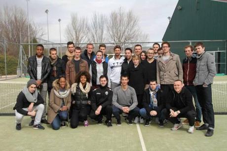 Foto de alumnos con Juan Carlos Ferrero