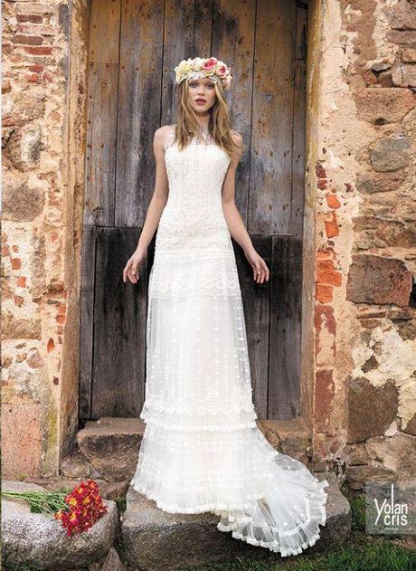 Medias melenas: ideas para novias bohemian wedding dresses
