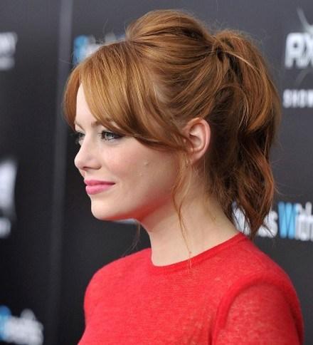 Medias melenas: ideas para novias Emma Stone