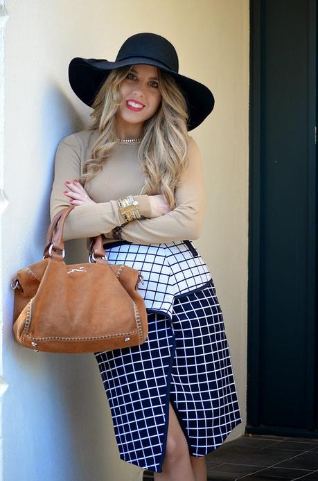 Black and white skirt