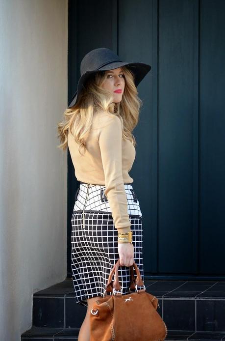 Black and white skirt