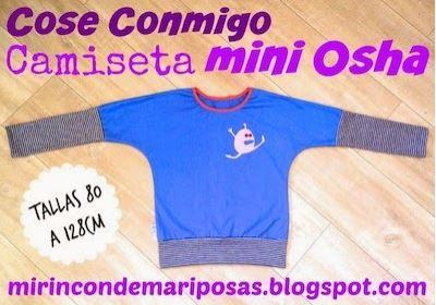 DIY: Camiseta Osha C.C. de Mi rincón de mariposas/patrón y tutorial gratis...