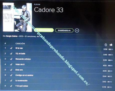 Cadore 33, el nuevo cd de Sergio Dalma