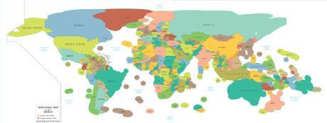 Mapa territorial del Mundo.