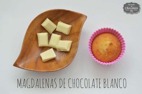 Magdalenas de chocolate blanco