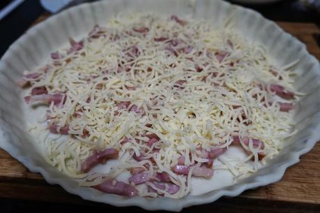 Quiché de beicon y queso