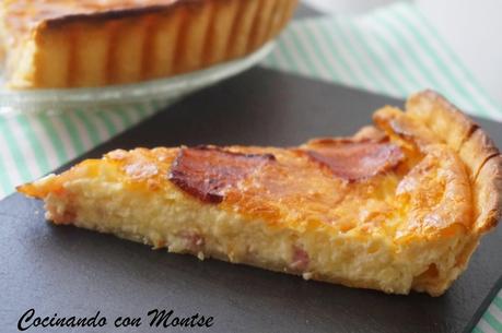 Quiché de beicon y queso