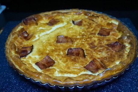 Quiché de beicon y queso