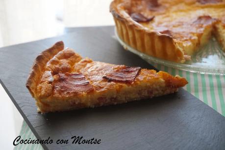 Quiché de beicon y queso