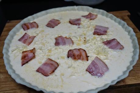 Quiché de beicon y queso