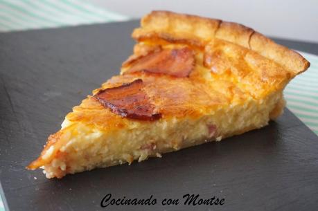 Quiché de beicon y queso