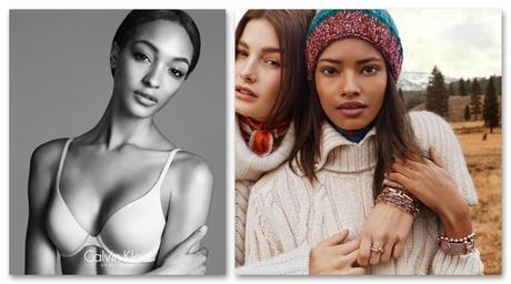 Jourdan Dunn, en la campaña de Calvin Klein Underwear y Malaika Firth en la de Tommy Hilfiger FW14.