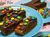Barritas mantequilla cacahuete M&amp;M's, ganaché chocolate