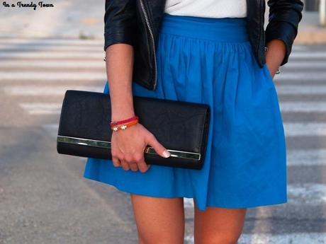 Outfit: Blue skirt