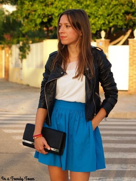 Outfit: Blue skirt