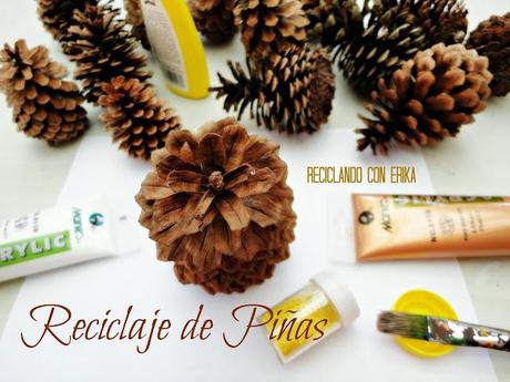 Decorando Piñas para Navidad