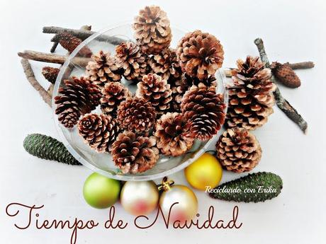 Decorando Piñas para Navidad