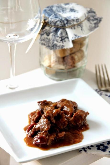 receta: ragú con confitura de cerezas